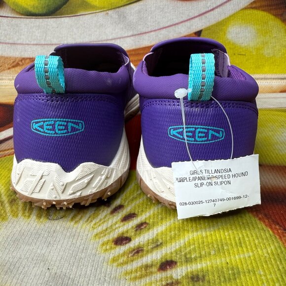 Girls Keen Tillandsia Purple/Parakeet Speed Hound Slip-On Shoes Size 5 Durable - Picture 3 of 6